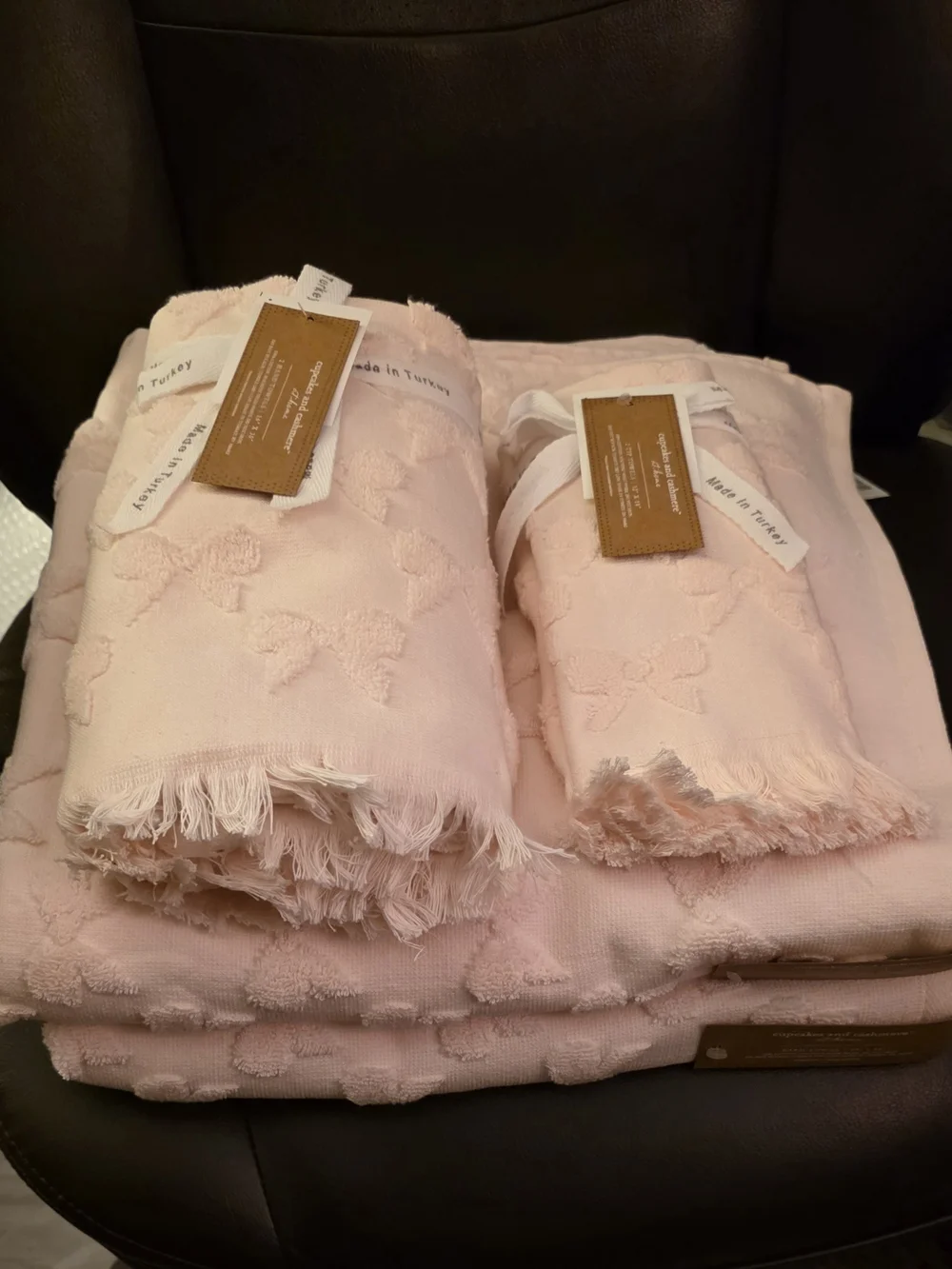 cupcakes & cashmere Blush Pink Decorative Bath Towels